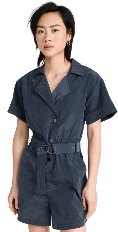 Varley Belle Boxy Romper Slate Blue