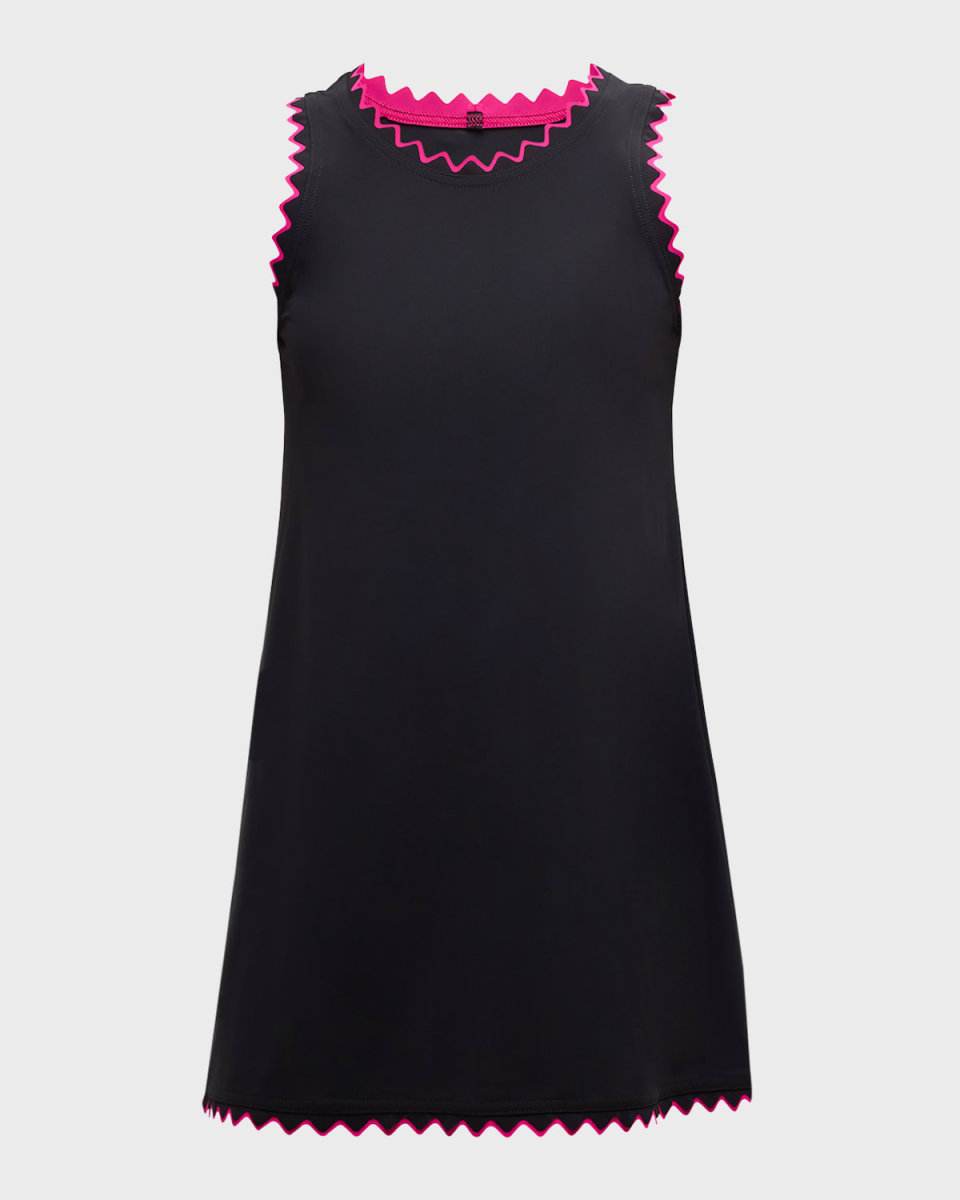 Amaya Contrast-Trim Mini Dress
