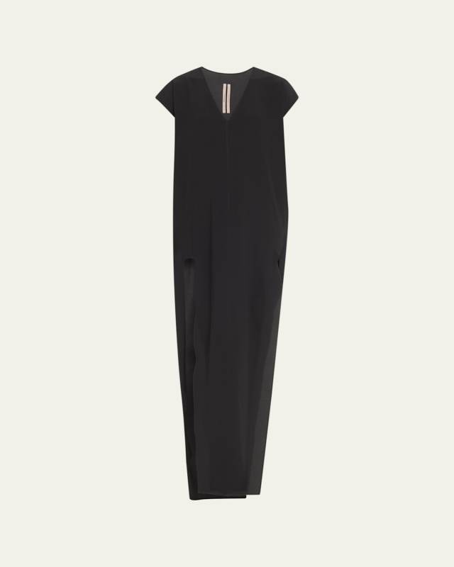 Arrowhead Cutout V-Neck Maxi Dress