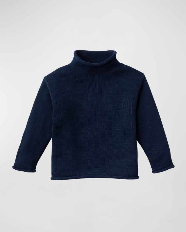 Boy's Fraser Roll-Neck Intarsia Sweater, Size 6M-12