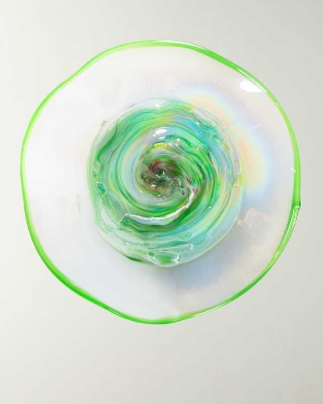Cavalier White Green Wall Dcor - 12" x 4" x 12"