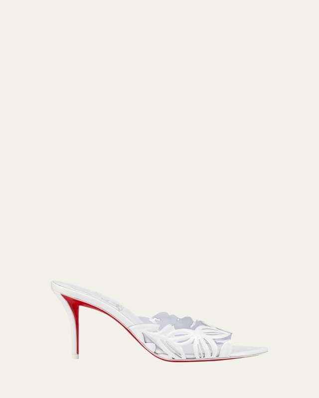 Apostropha Petunia Red Sole Mule Pumps