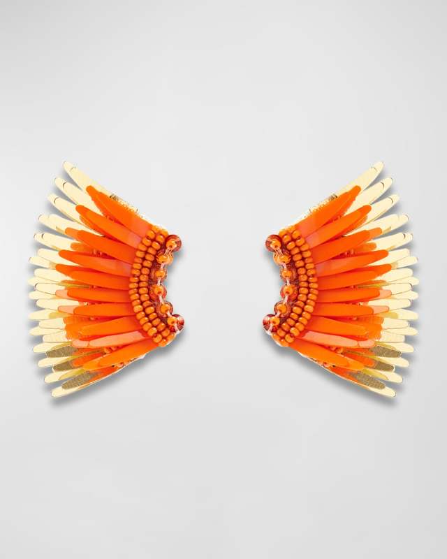 Mini Madeline Gameday Earrings, Orange/Gold