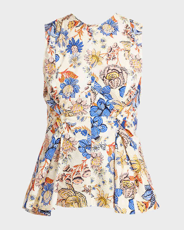 Sydney Sleeveless Floral-Print Cotton Top