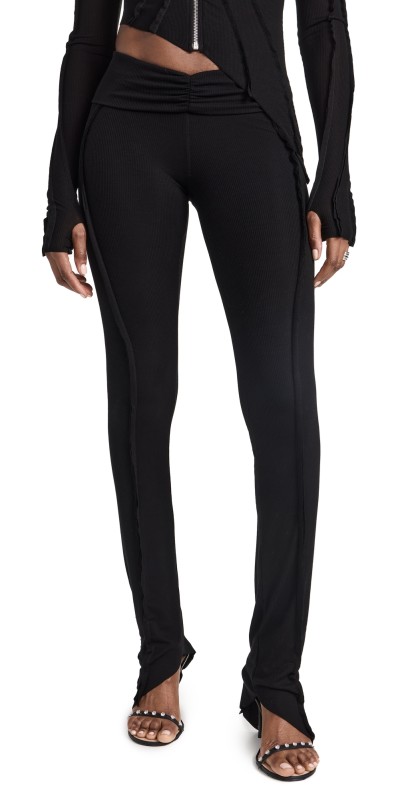 Sami Miro Vintage Fold Over Pants Black