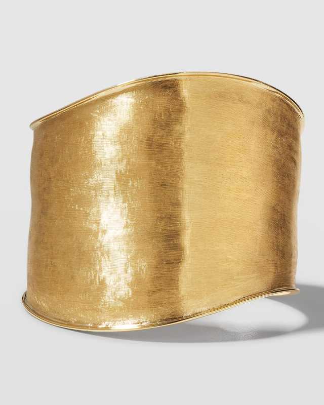 Lunaria Cuff Bracelet in 18K Yellow Gold