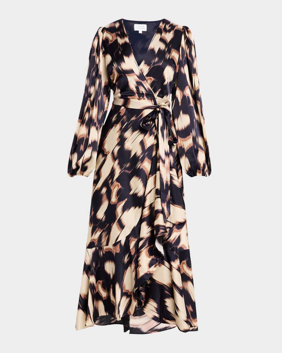 Blaire Long-Sleeve Wrap Dress
