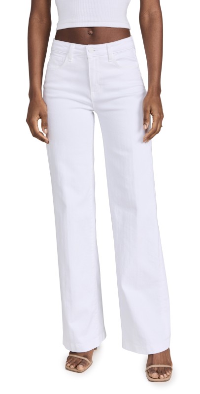 L'AGENCE Clayton Wide Leg Jeans Blanc