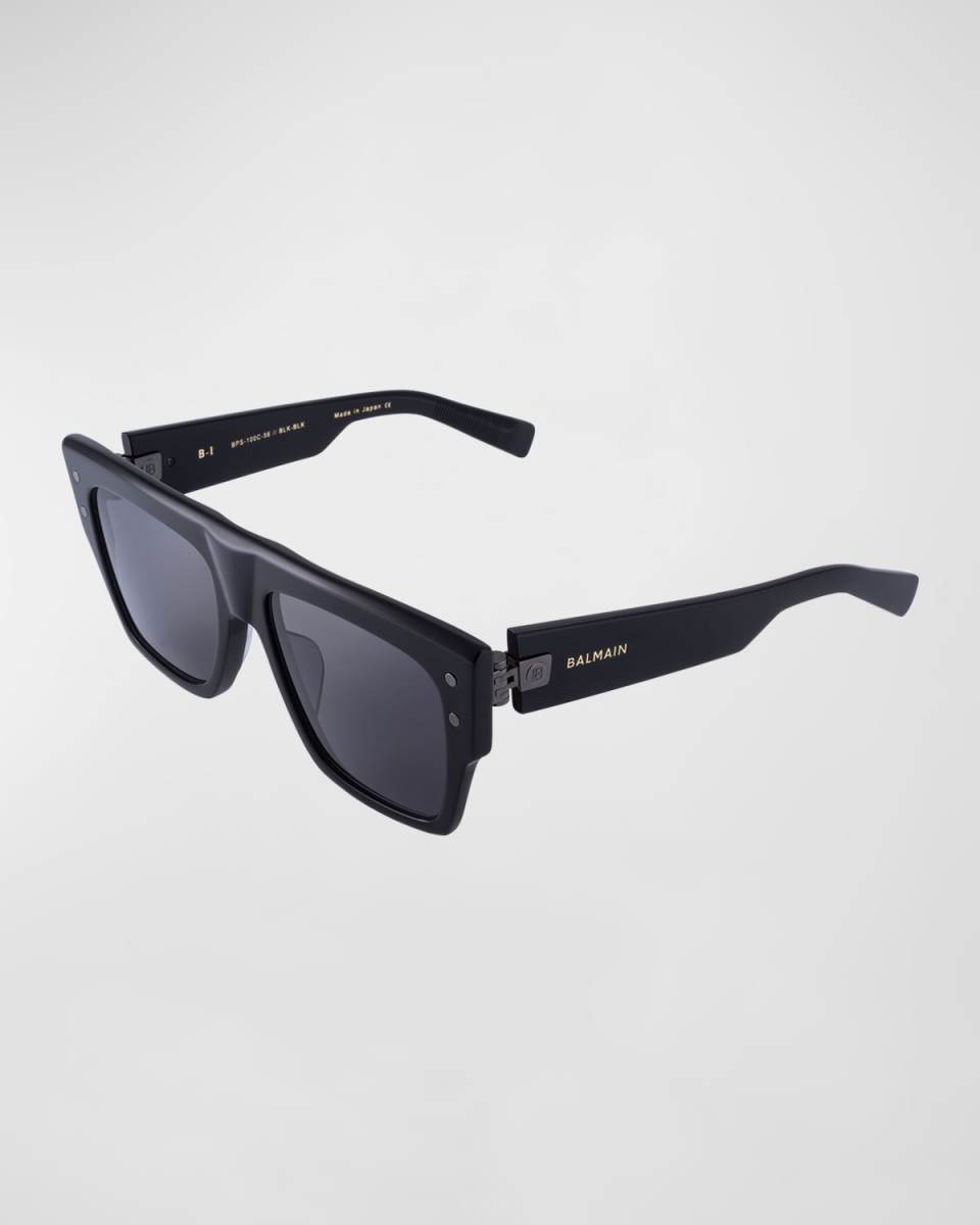 B-I Acetate Rectangle Sunglasses