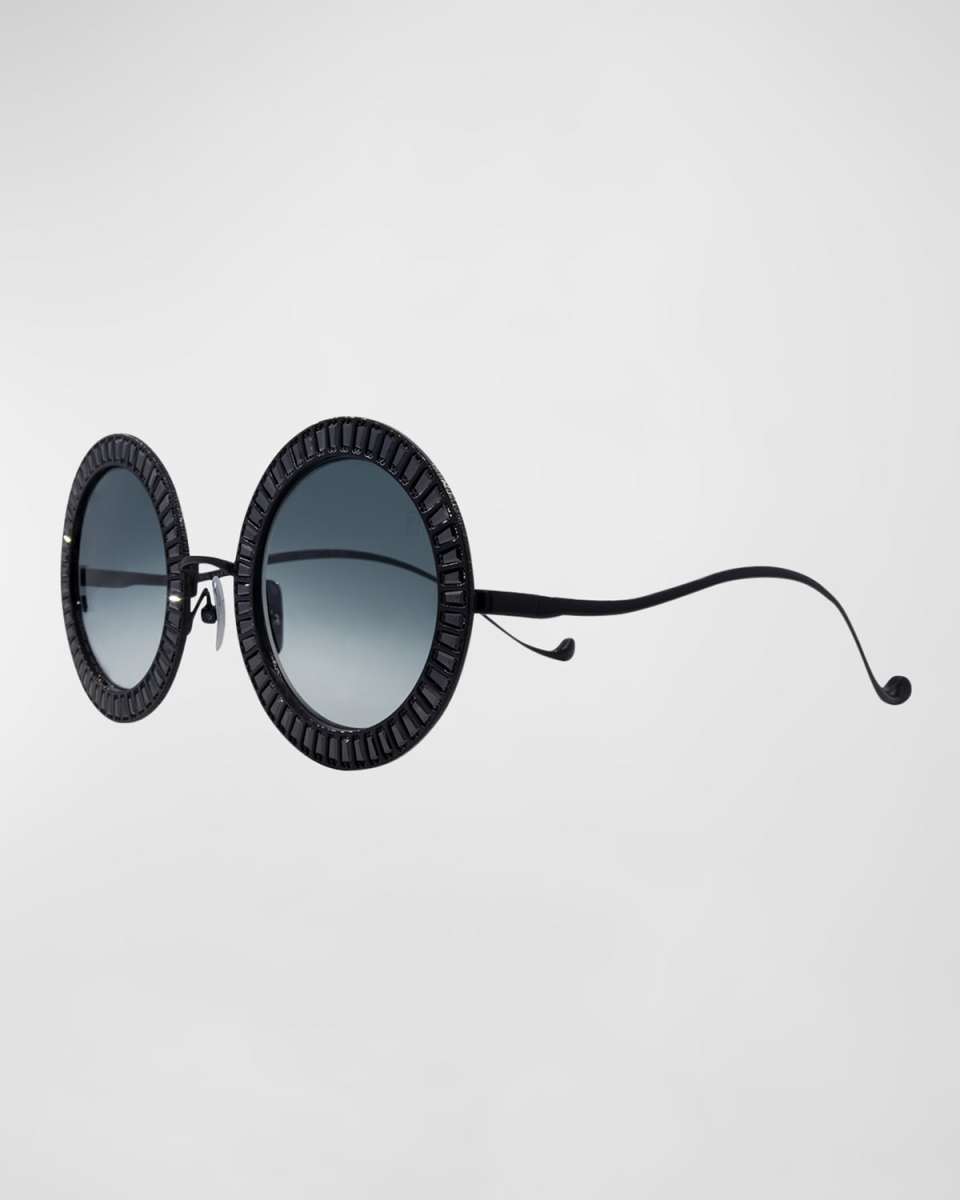 Magic You 2 Crystal & Stainless Steel Round Sunglasses