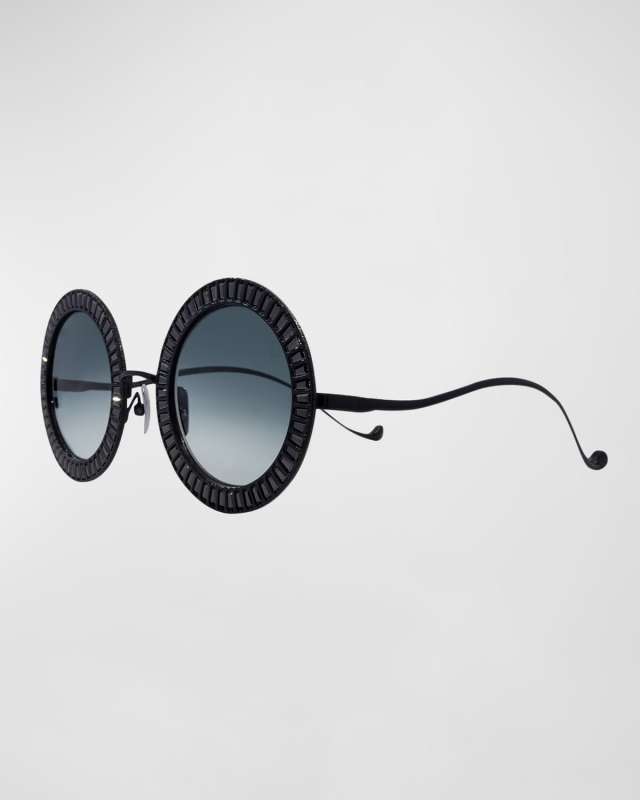 Magic You 2 Crystal & Stainless Steel Round Sunglasses