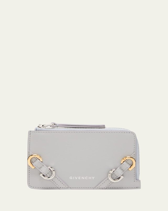 Voyou Zipped Cardholder in Tumbled Leather