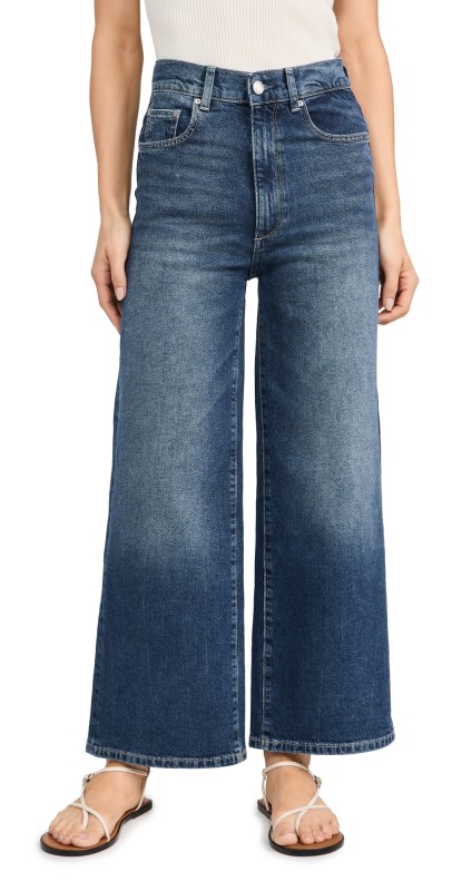 DL1961 Hepburn Wide Leg Jeans: High Rise Vintage Seagate (Vintage)