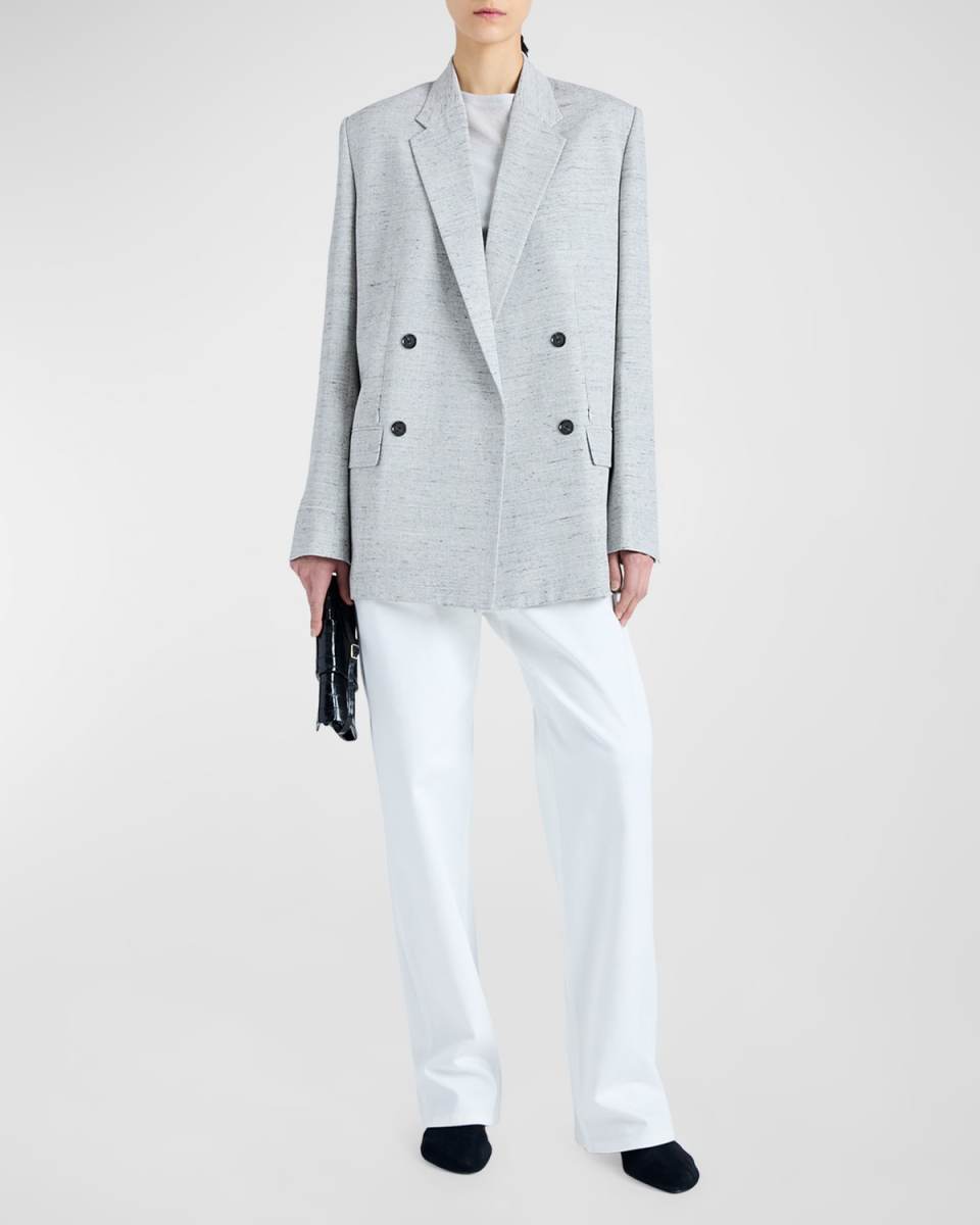 Hadley Melange Linen-Blend Suiting Jacket