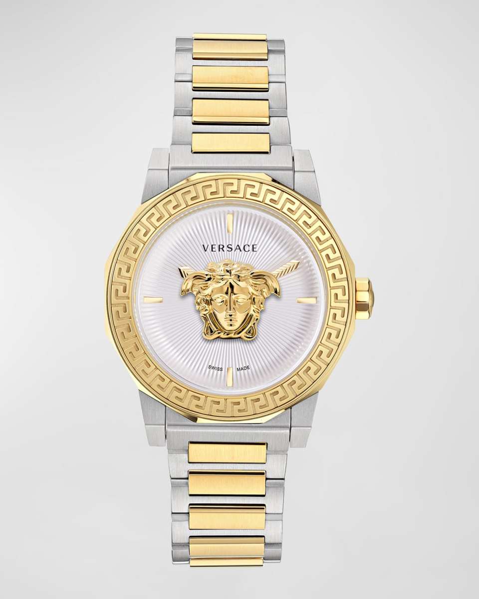 38mm Medusa Deco Watch with Bracelet Strap, Two Tone