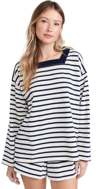 POSSE Archie Top Navy/Cream