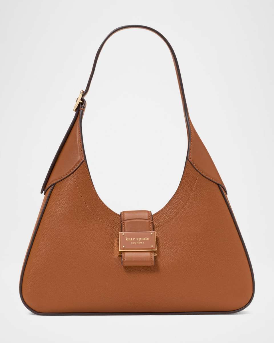 nouveau pebbled leather shoulder bag