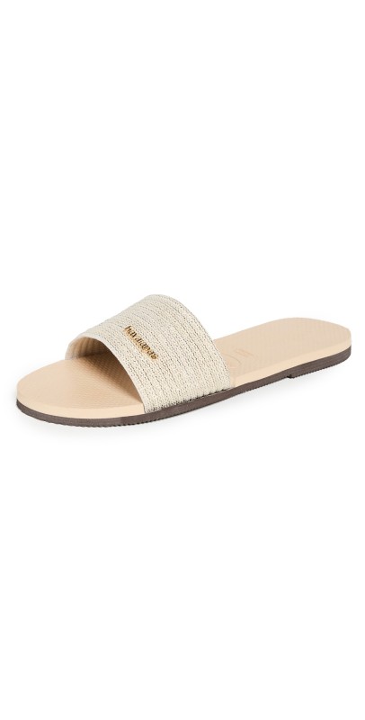 Havaianas You Malta Metallic Flip Flops Golden