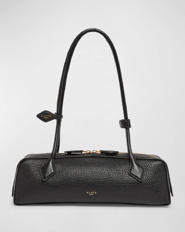 Le Teckel Medium Shoulder Bag in Grained Calfskin