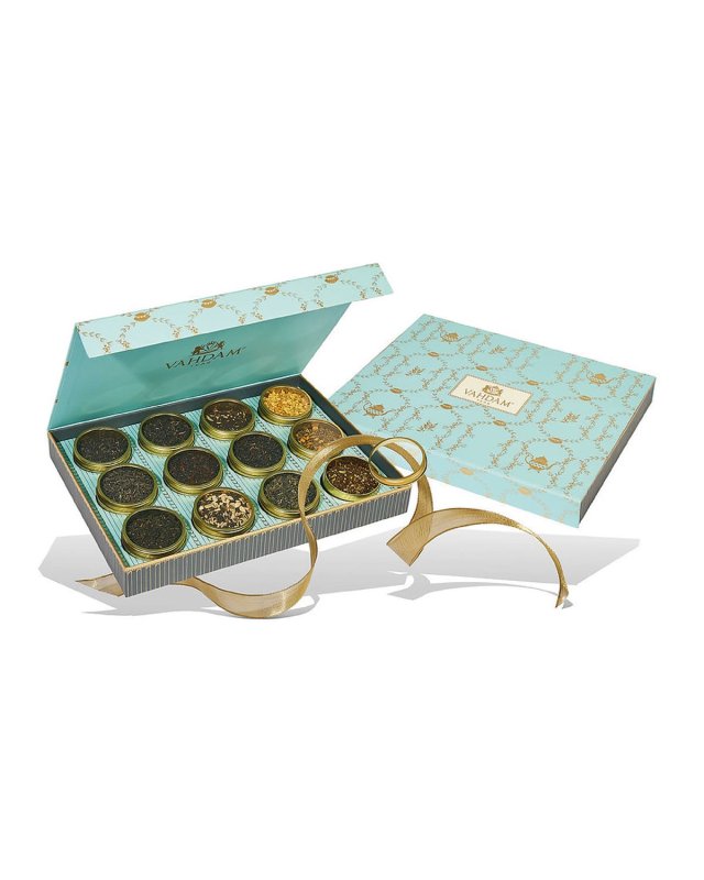 Bloom - Luxurious Tea Gift Set 12 Signature Teas Packed In Gold Tin Caddies
