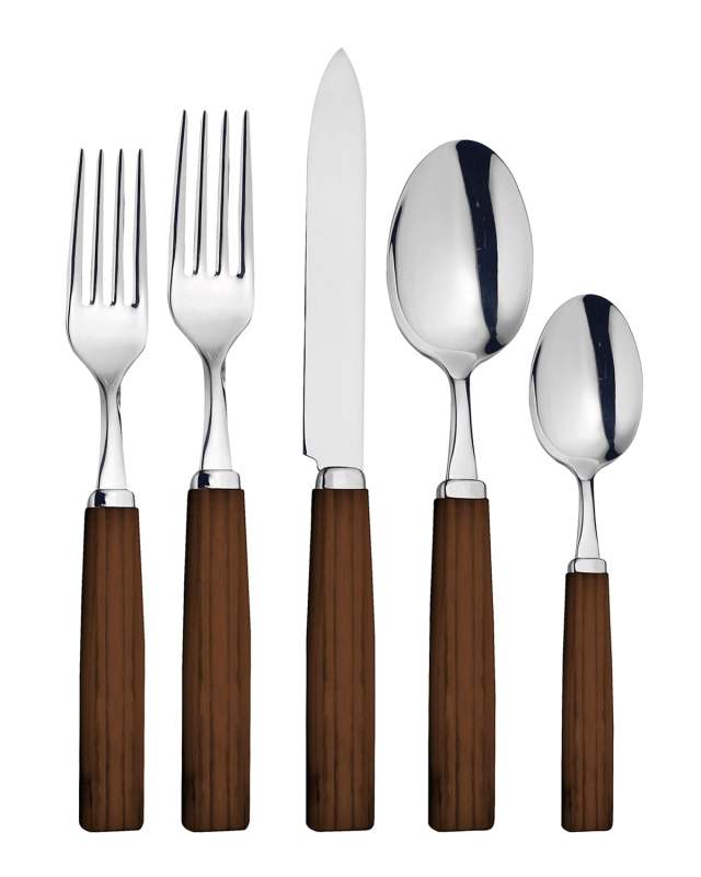 5-Piece Dakar Acacia Flatware Set