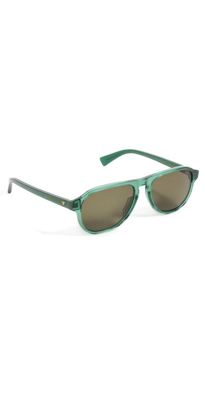 Bottega Veneta Triangle Stud Sunglasses Green-Green-Gr