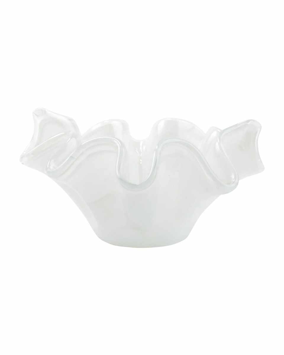 Onda Glass White Small Bowl