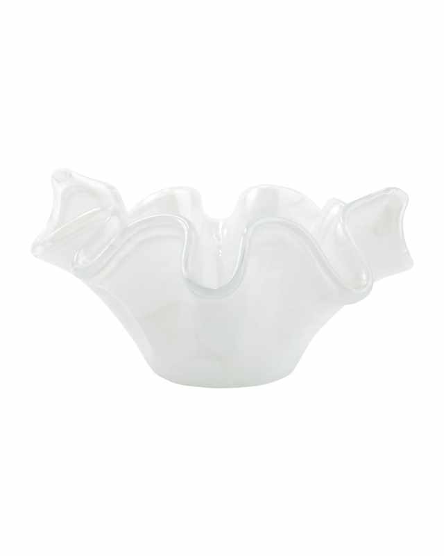 Onda Glass White Small Bowl