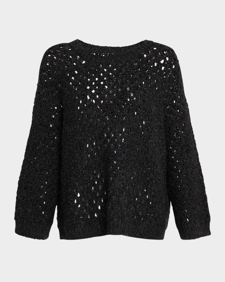 Open-Knit Alpaca Wool Sweater