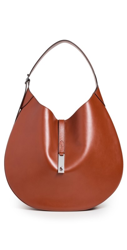 Polo Ralph Lauren Sport Calf Medium Shoulder Bag Whiskey