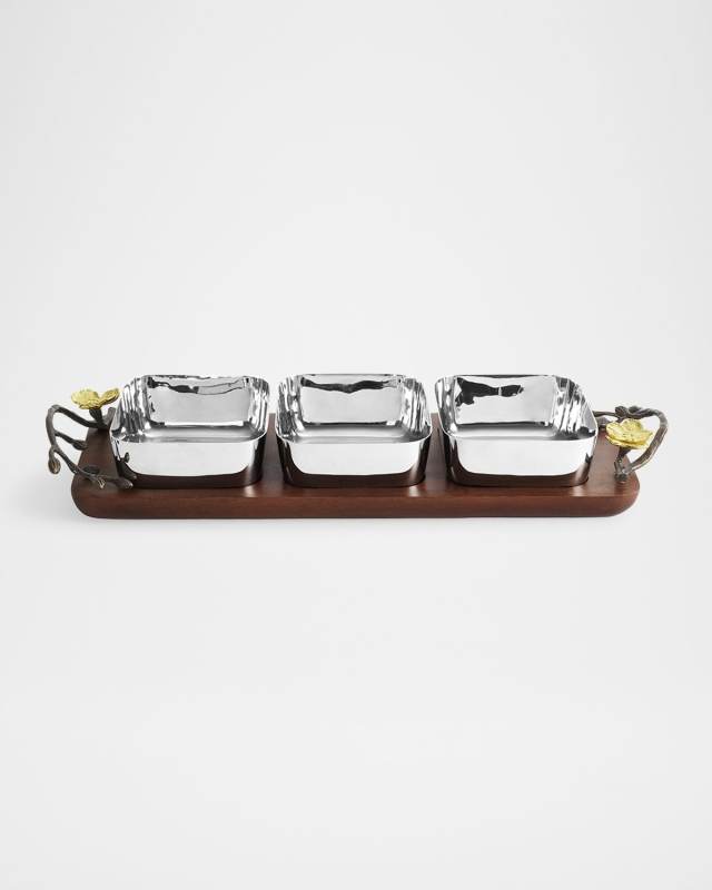 Gold Orchid Triple Dishes