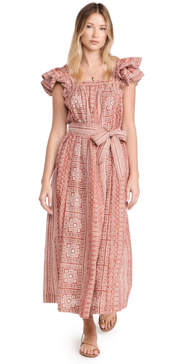 Cleobella Ingrid Ankle Dress Tomar Print