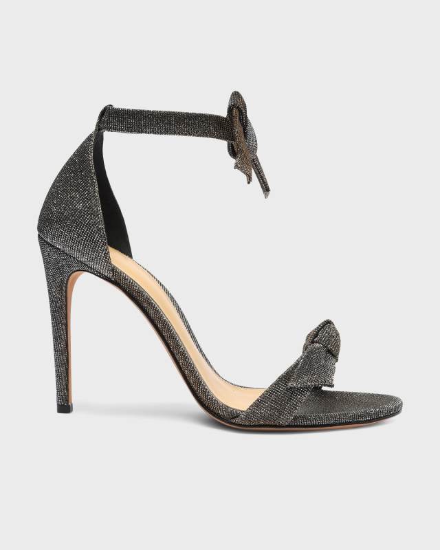 Clarita Bow Metallic Evening Sandals