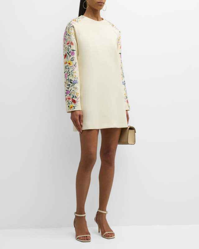 Leva Mini Dress with Floral Print Detail