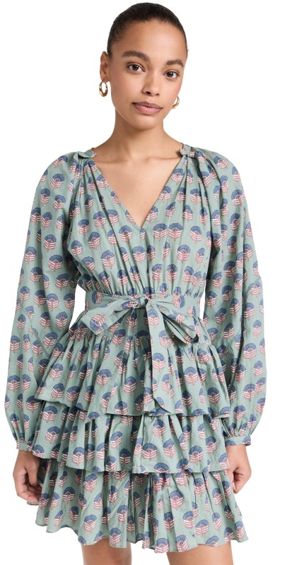 Marea Grace Ruffle Dress Jade