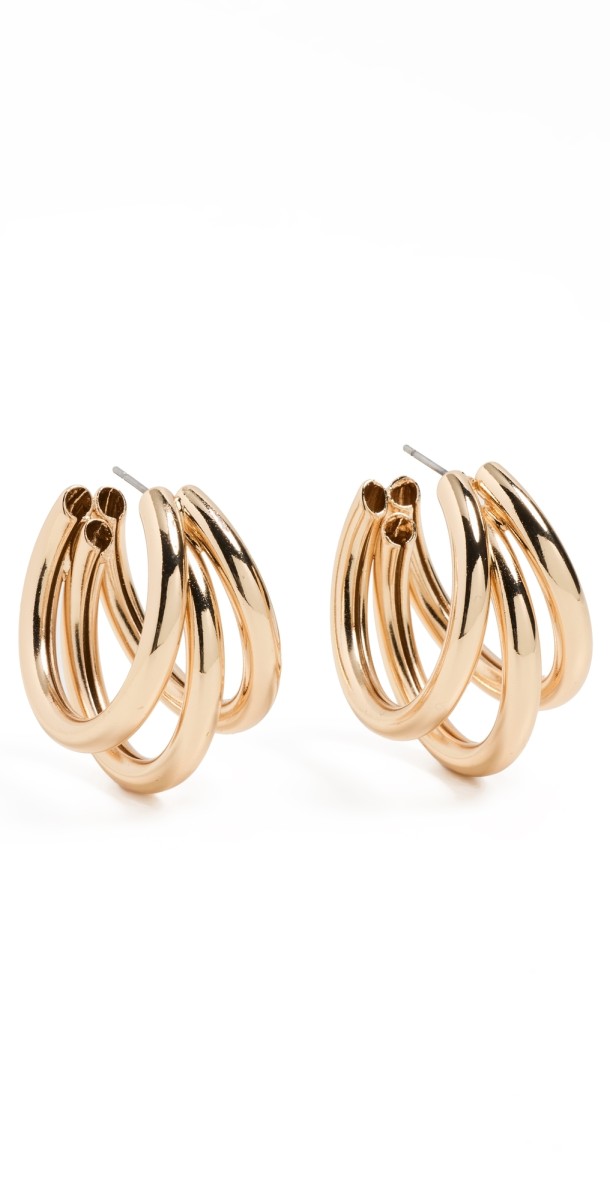 Argento Vivo Layered Hoop Earrings Gold