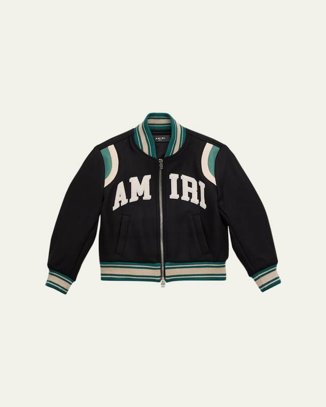 Boy's Logo-Print Collegiate Inspired Bomber Jacket, Size 4-12