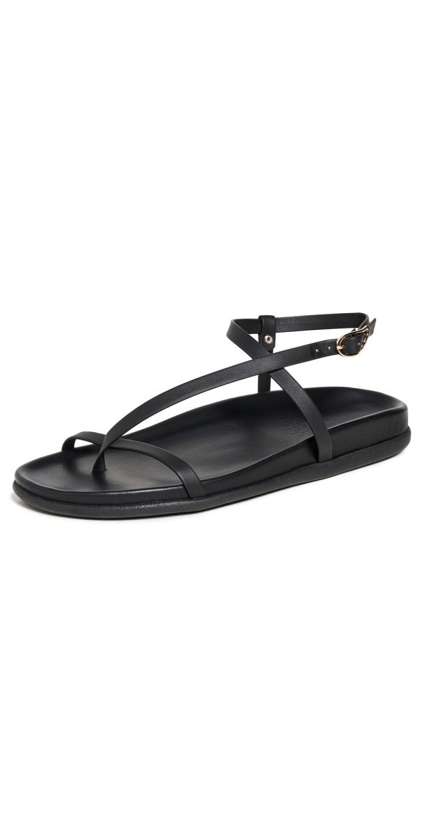 Ancient Greek Sandals Aimilia Sandals Black