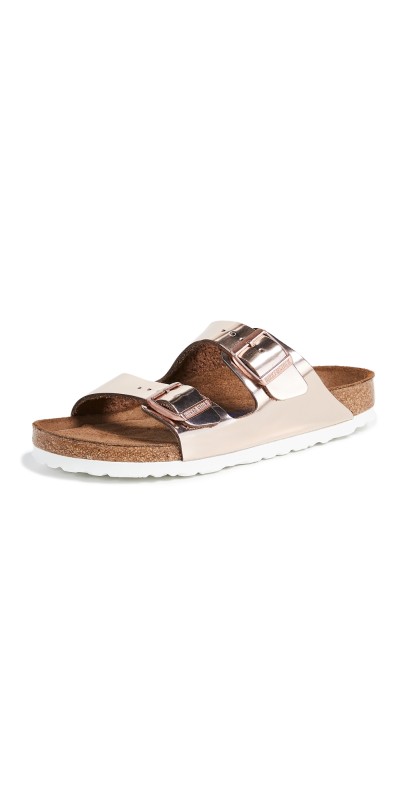 Birkenstock Arizona Soft Footbed Sandals Metallic Copper