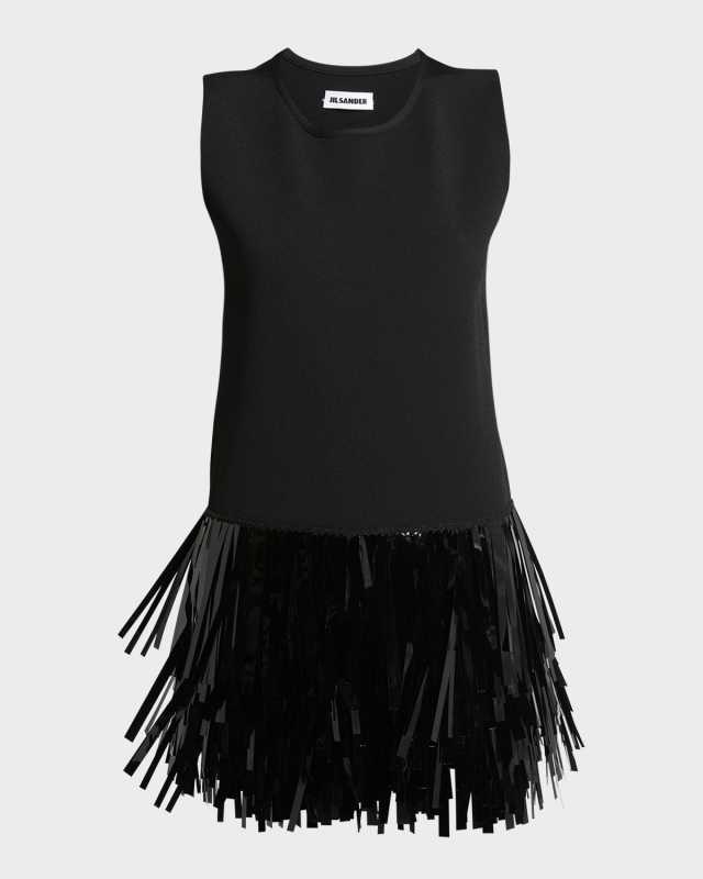 Sequined Hem Sleeveless Mini Dress