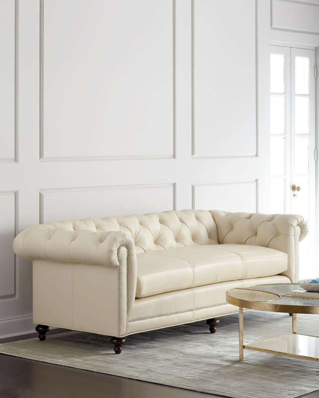 Davidson Cream Tufted Chesterfield Sofa