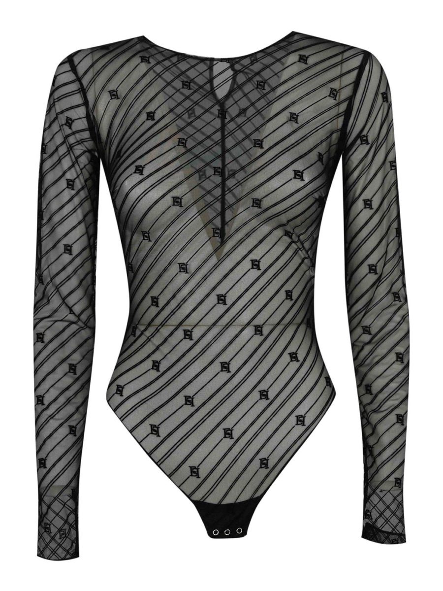 Elisabetta Franchi Pull Col Rond - Noir