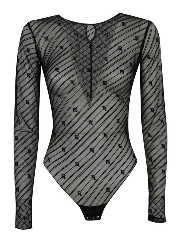 Elisabetta Franchi Pull Col Rond - Noir