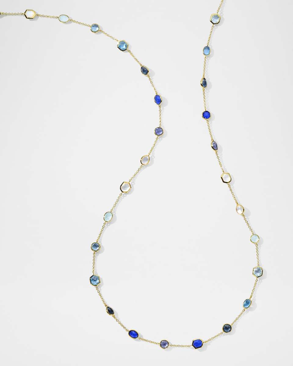 Rock Candy Mare Stone Station Chain Necklace in 18K Gold