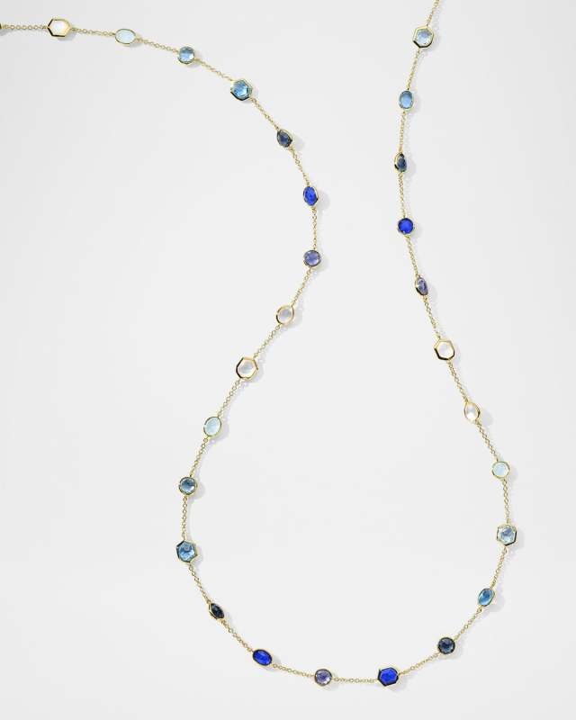Rock Candy Mare Stone Station Chain Necklace in 18K Gold