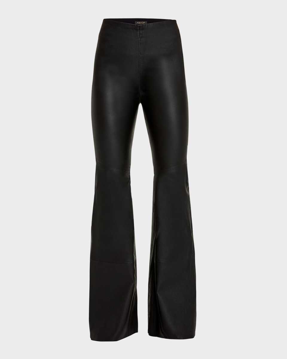 Kat Stretch Leather Bell Leggings