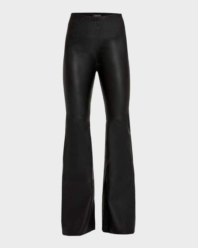 Kat Stretch Leather Bell Leggings