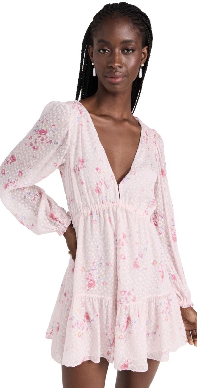 LoveShackFancyiriana Dress Bubbly Pink