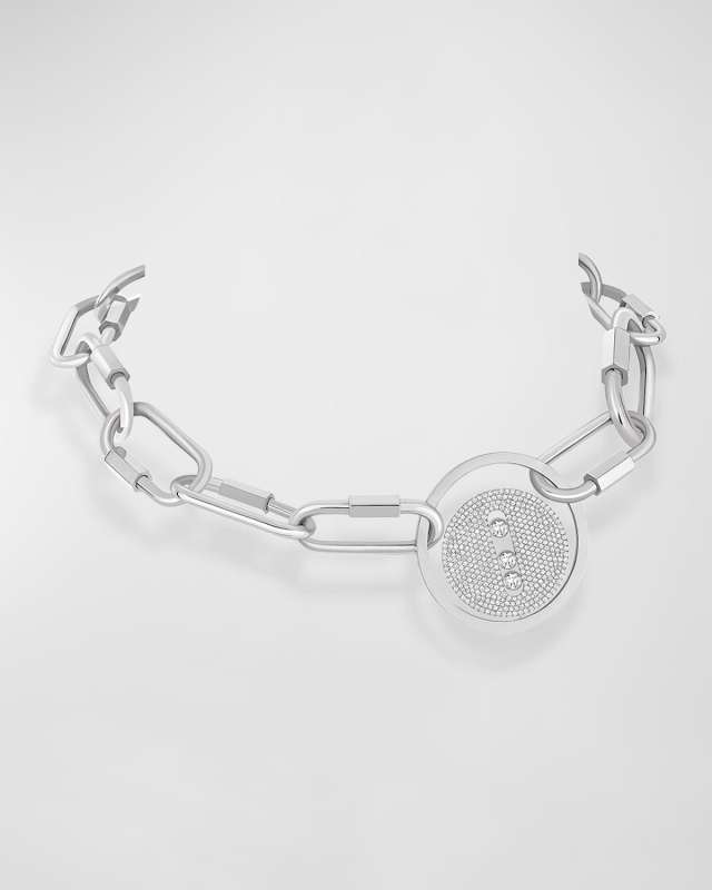 Lucky Move 18K White Gold Diamond Necklace