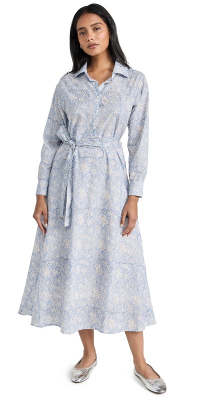 Marea Midi Shirt Dress Light Blue